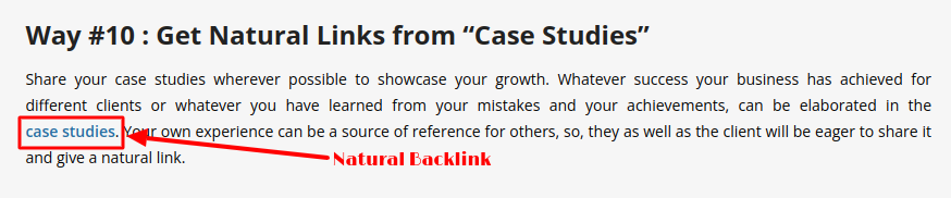 Natural BackLink