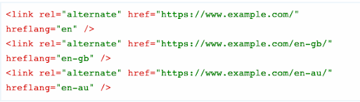 Hreflang tags
