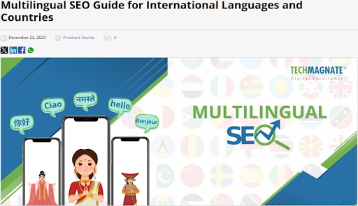 Multilingual SEO guide for international countries.